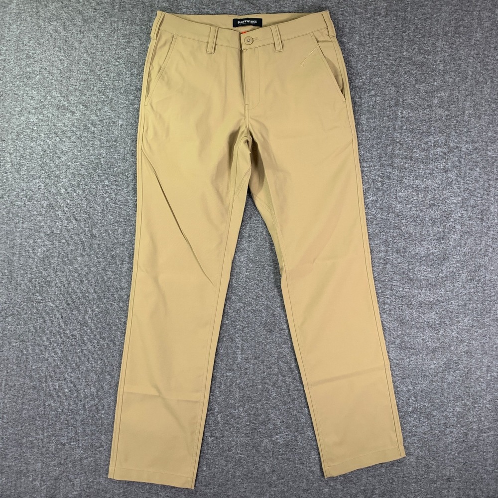 Bluffworks Ascender Chino Pants Men 30x32 Brown Regular Fit Trousers NEW
